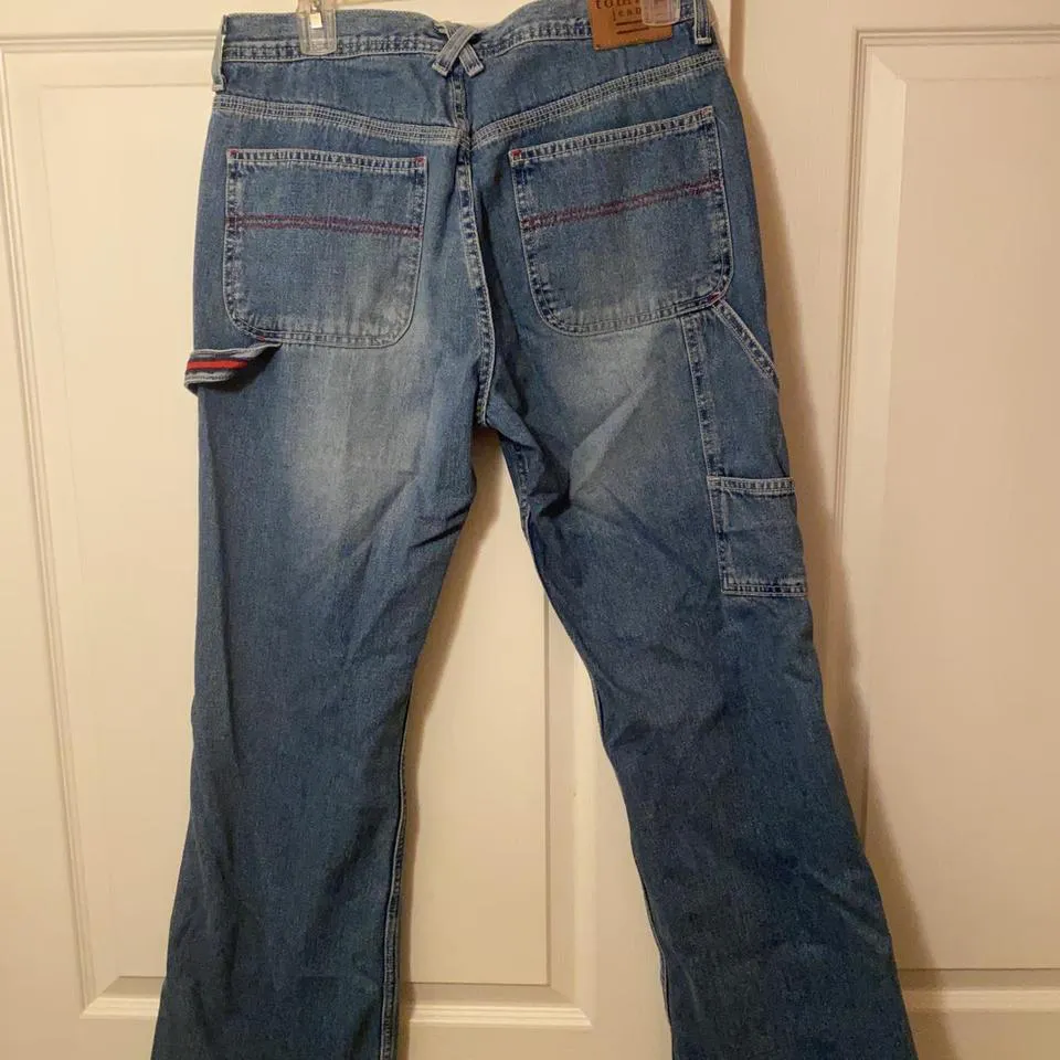 Tommy Hilfiger Men's Blue and Red Jeans