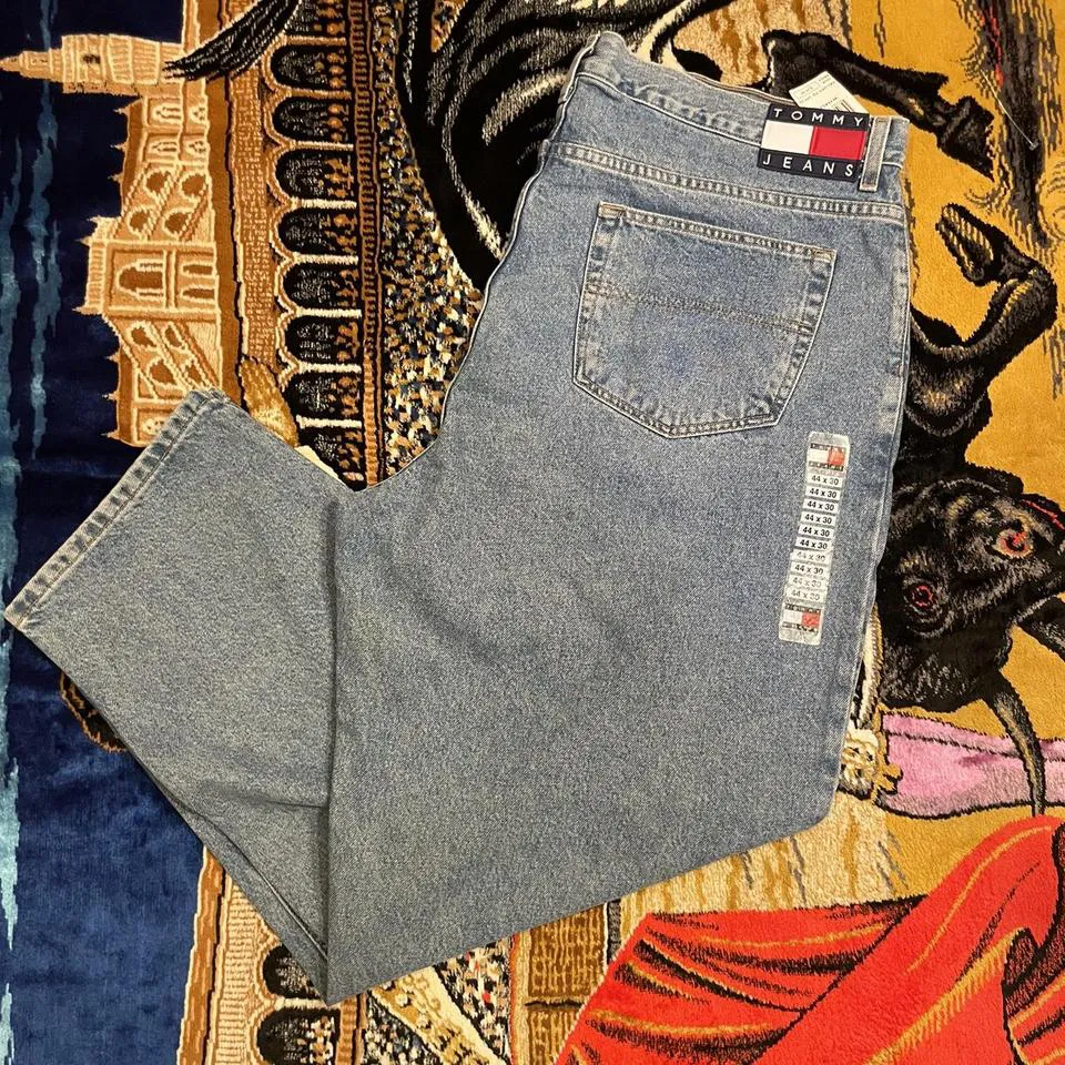 Tommy Hilfiger Men's Blue and Red Jeans
