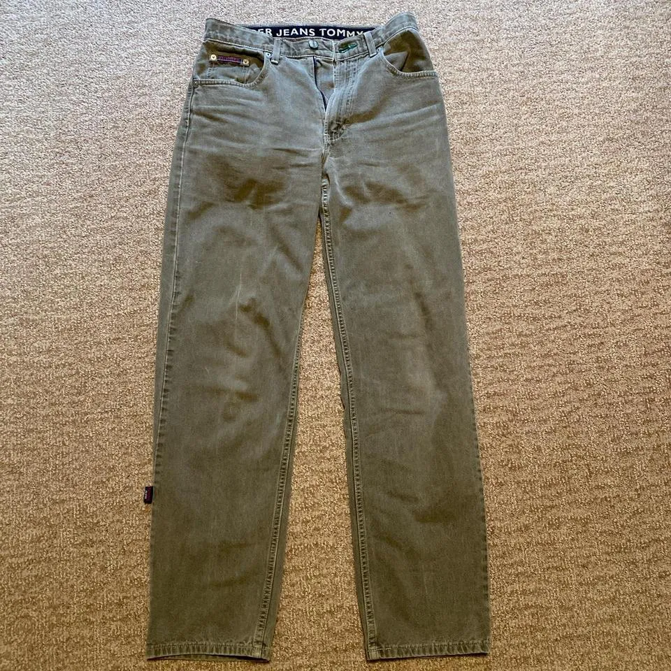 Tommy Hilfiger Men's Green and Khaki Jeans