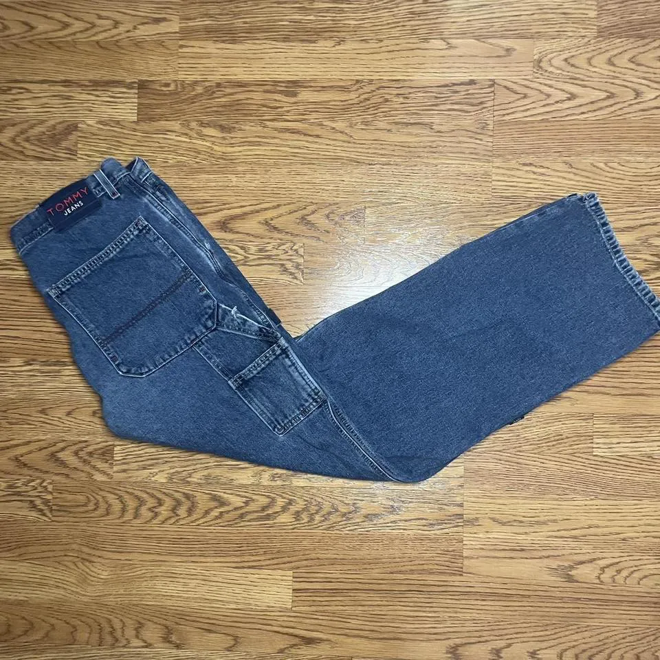Tommy Hilfiger Men's Blue and Red Jeans