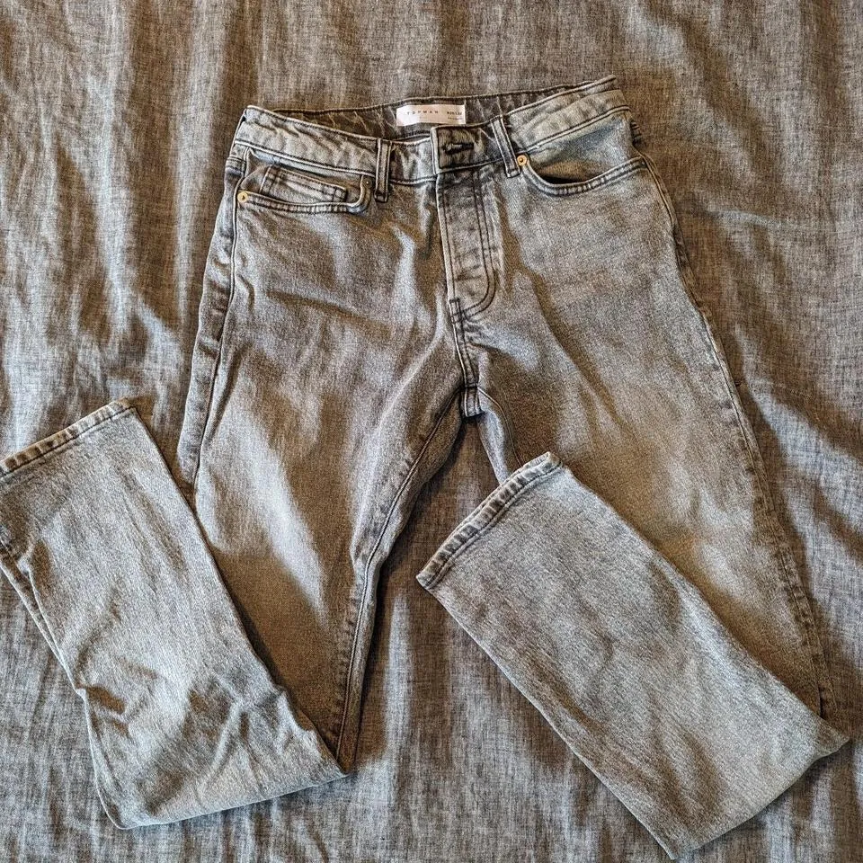 Topman Men's Grey Jeans