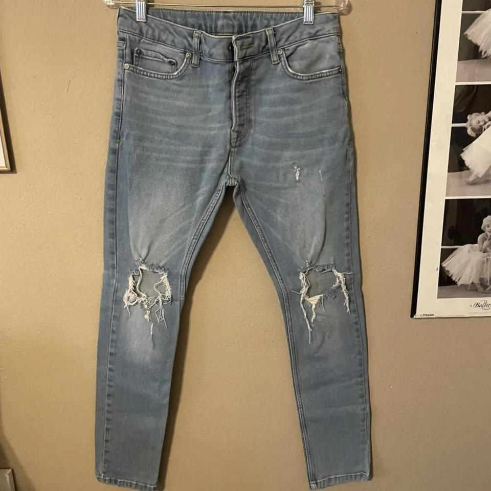 Topshop Men's Blue Jeans