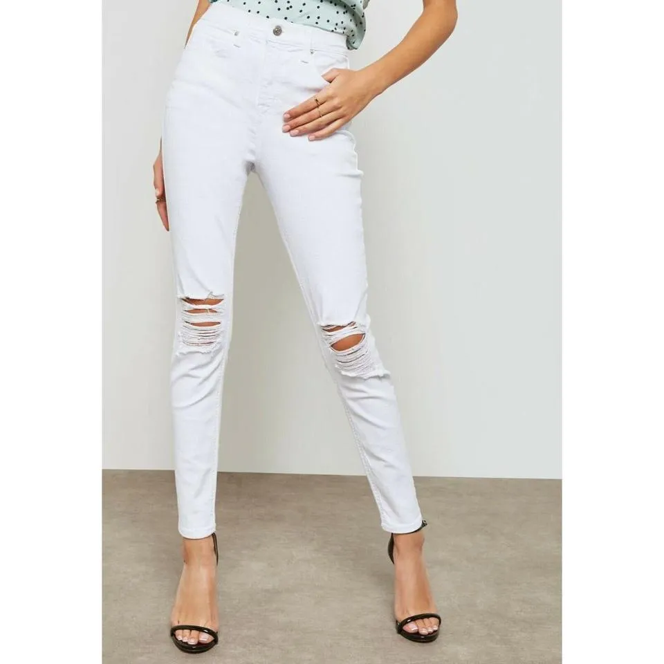 Topshop Men's White Jeans