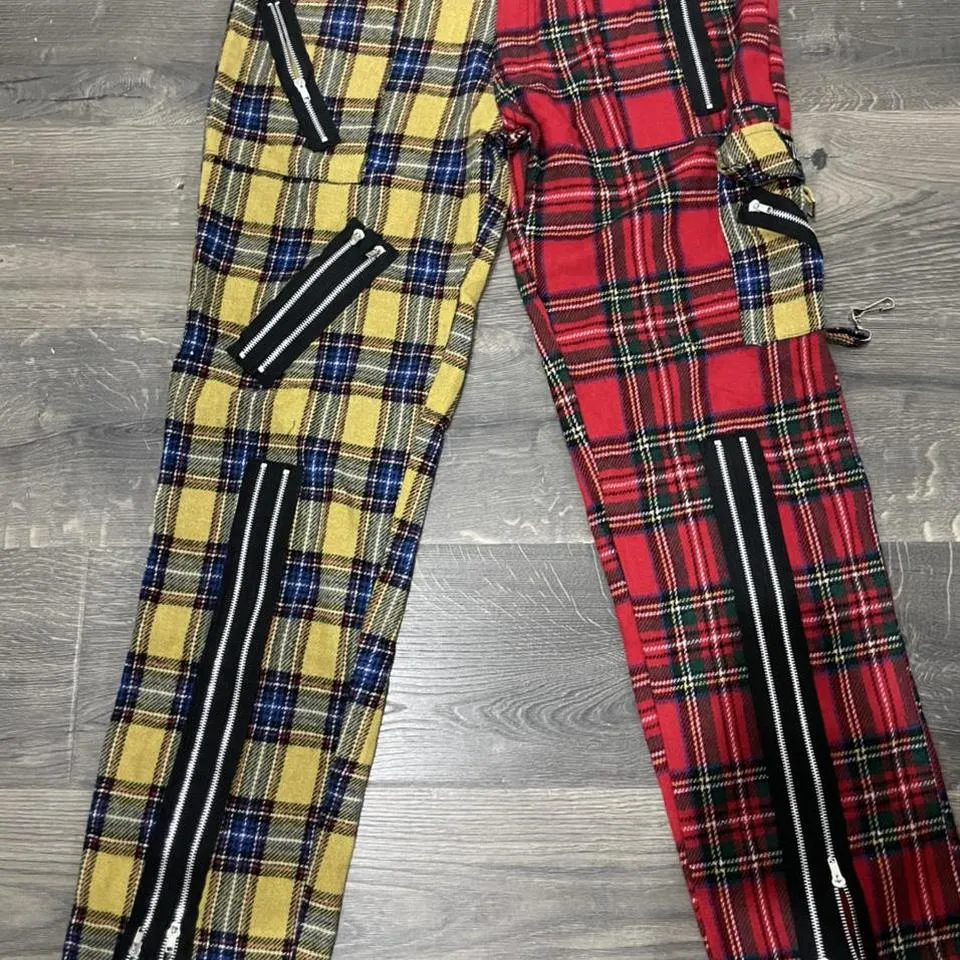 Tripp NYC Men's Red and Yellow Jeans