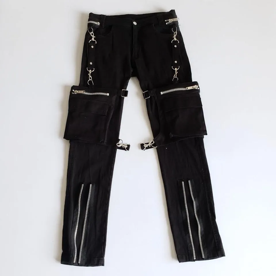 Tripp NYC Men's Black and Silver Jeans