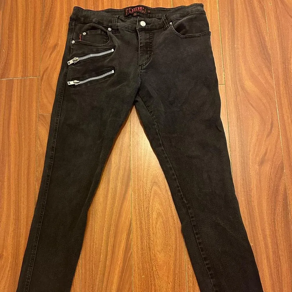 Tripp NYC Men's Black and Red Jeans