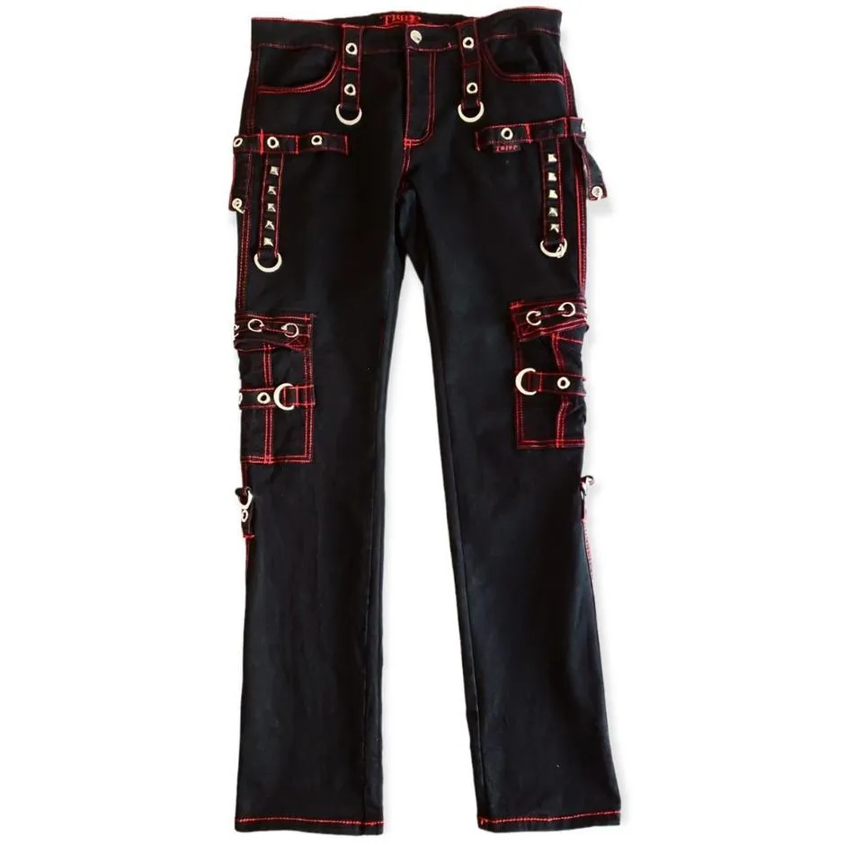 Tripp NYC Men's Black and Red Jeans
