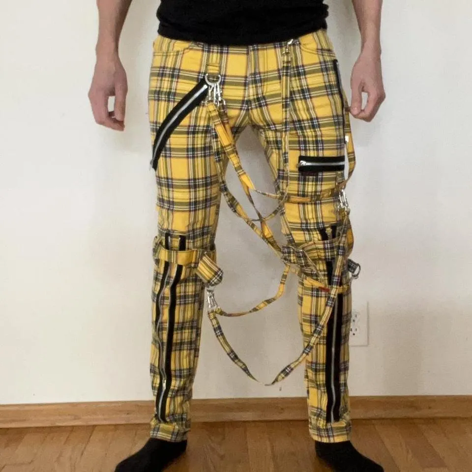 Tripp NYC Men's Yellow and Black Jeans