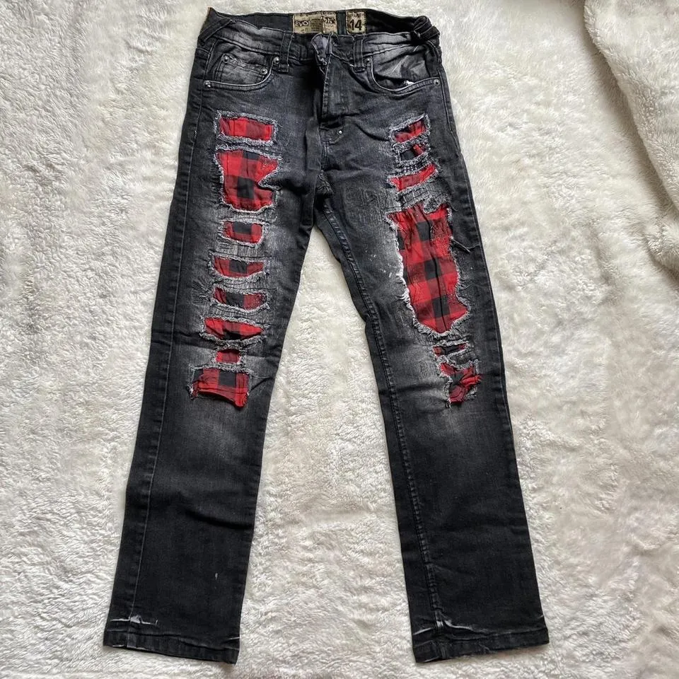 Tripp NYC Men's Black and Red Jeans