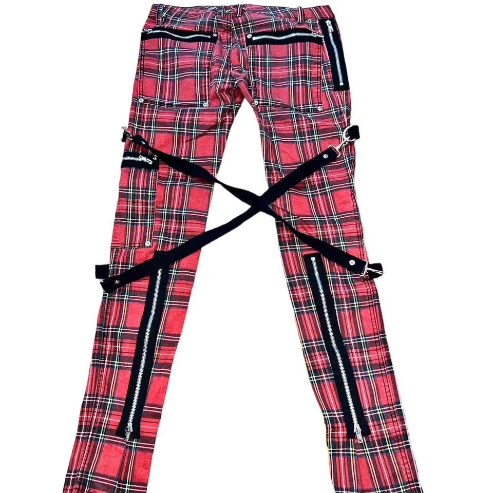 Tripp NYC Men's Red and Black Jeans