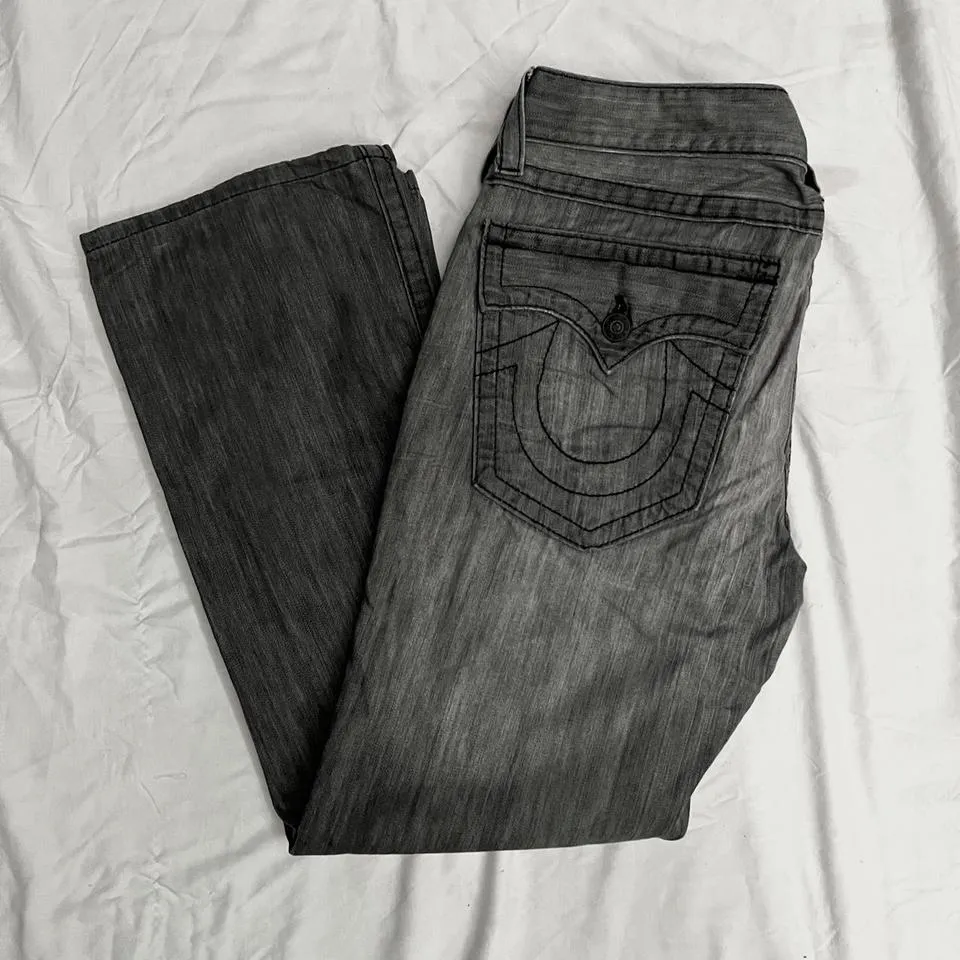 True Religion Men's Grey Jeans