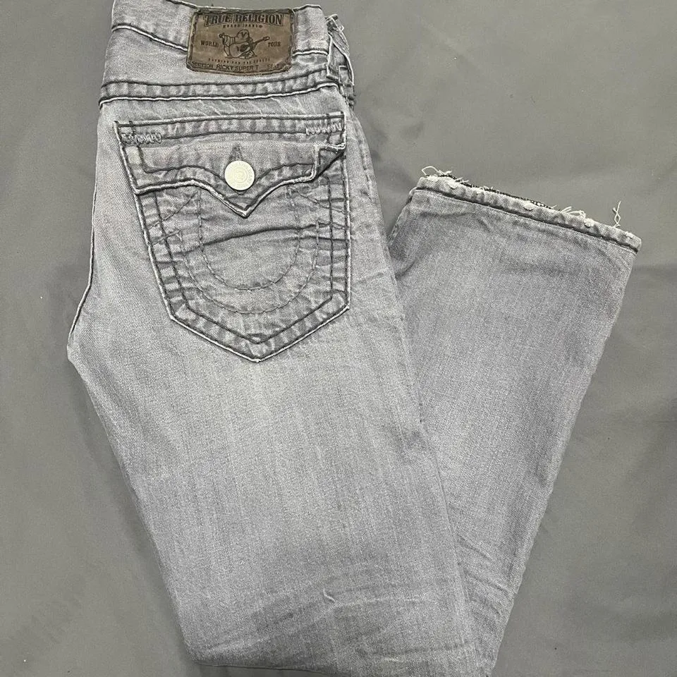 True Religion Men's White and Grey Jeans