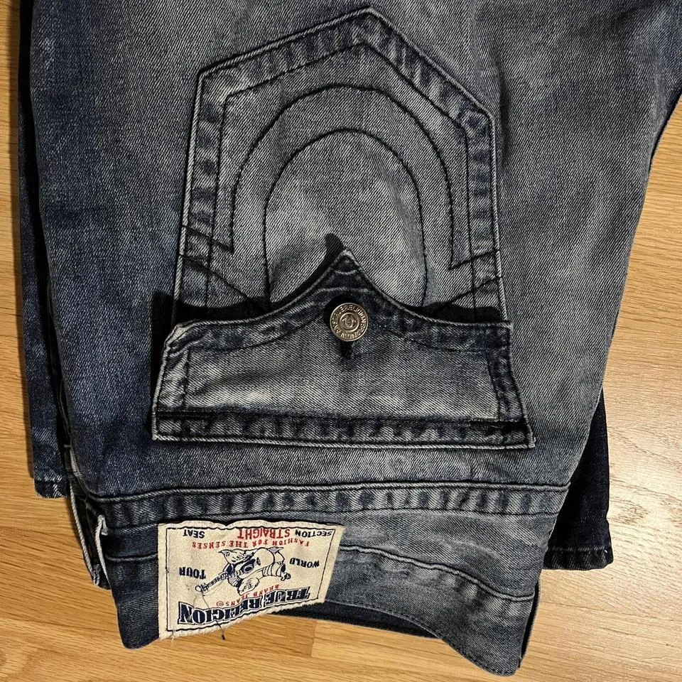 True Religion Men's Blue and Navy Jeans