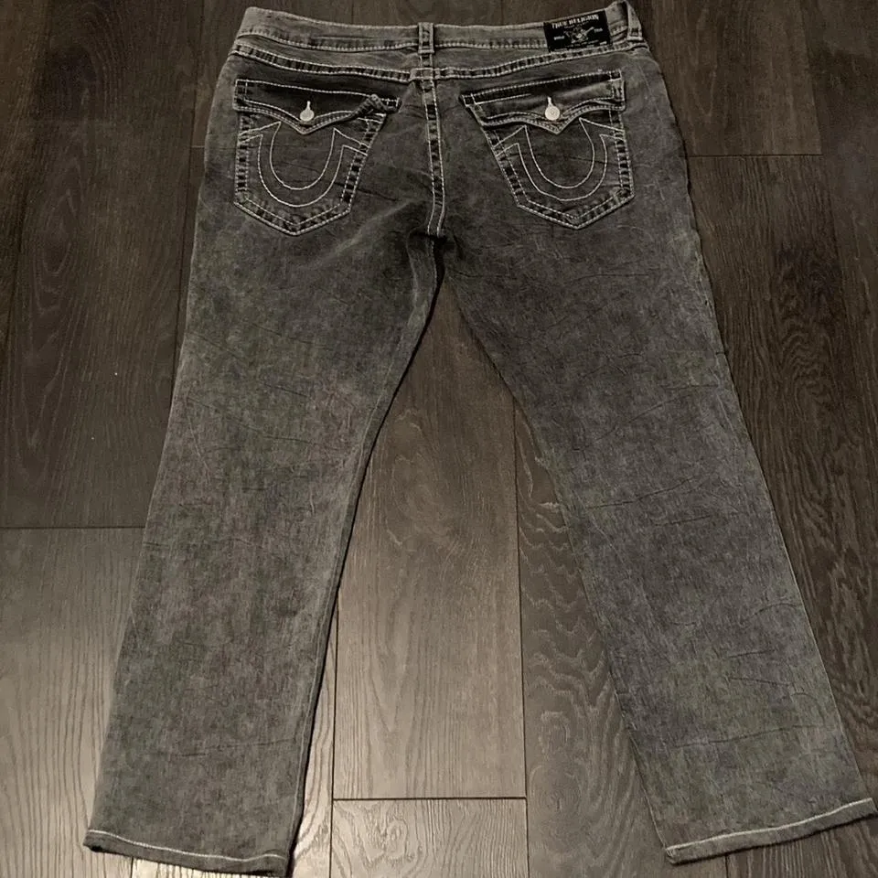 True Religion Men's Grey Jeans
