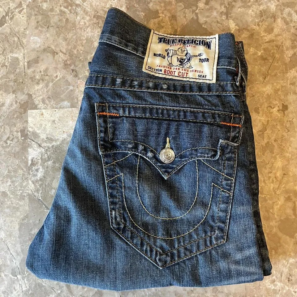 True Religion Men's Blue Jeans