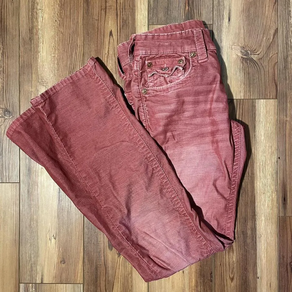True Religion Men's Red and Pink Jeans