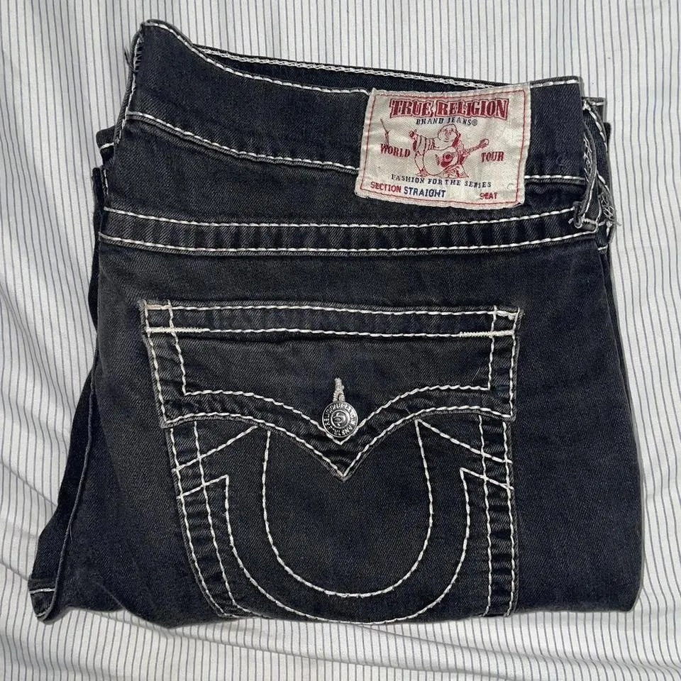 True Religion Men's Black Jeans