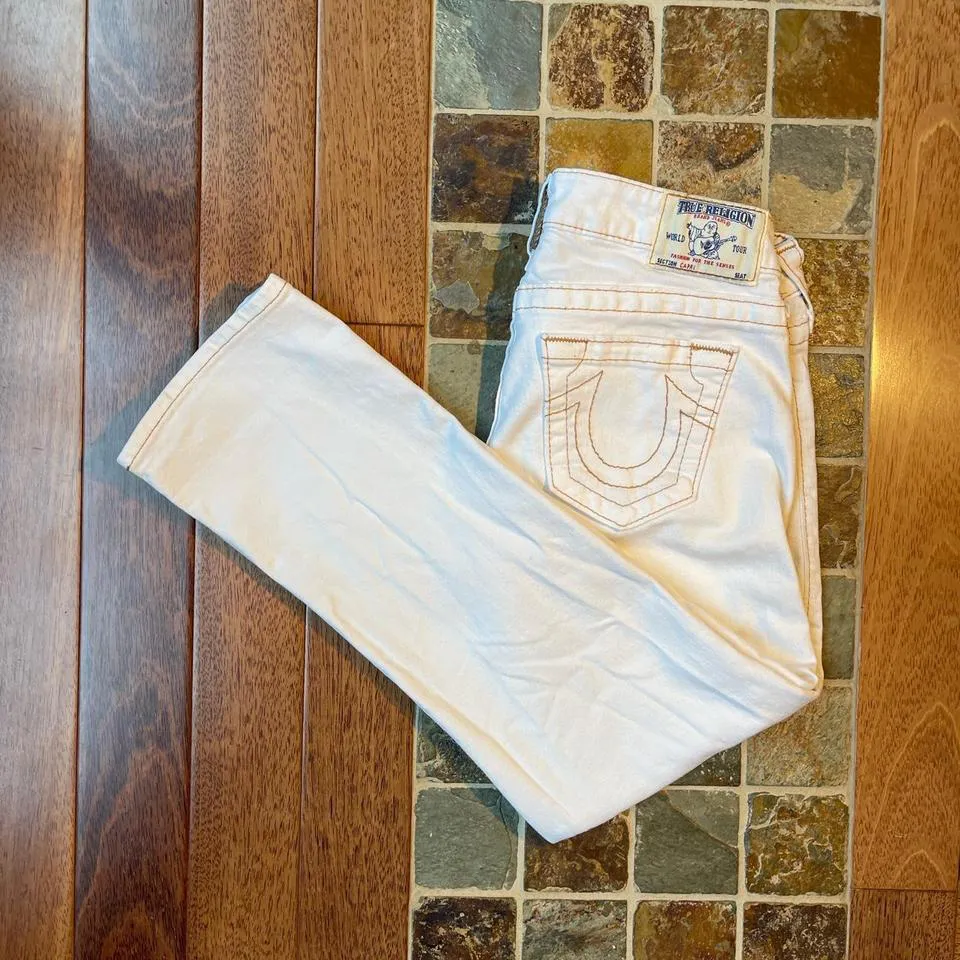 True Religion Men's White Jeans