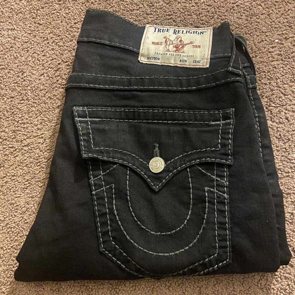 True Religion Men's Black Jeans