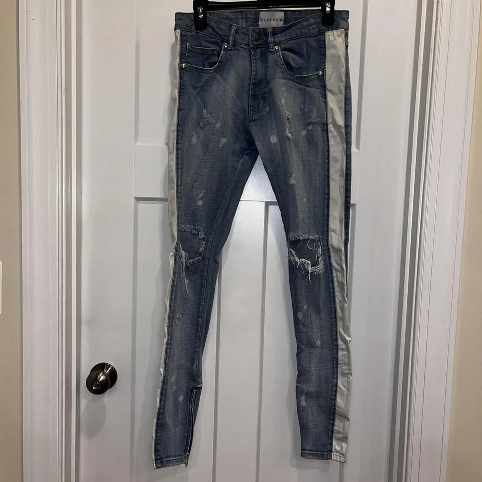 Unbranded Men's Navy and Blue Jeans