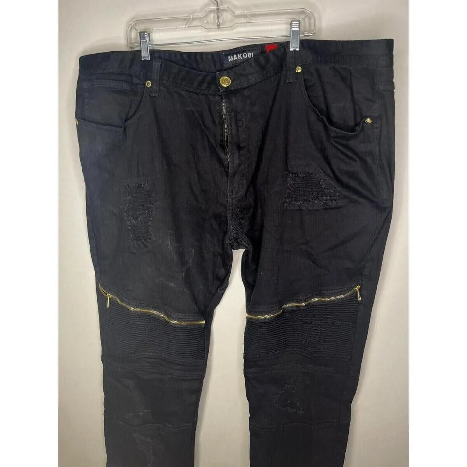 Unbranded Men's Black and Navy Jeans