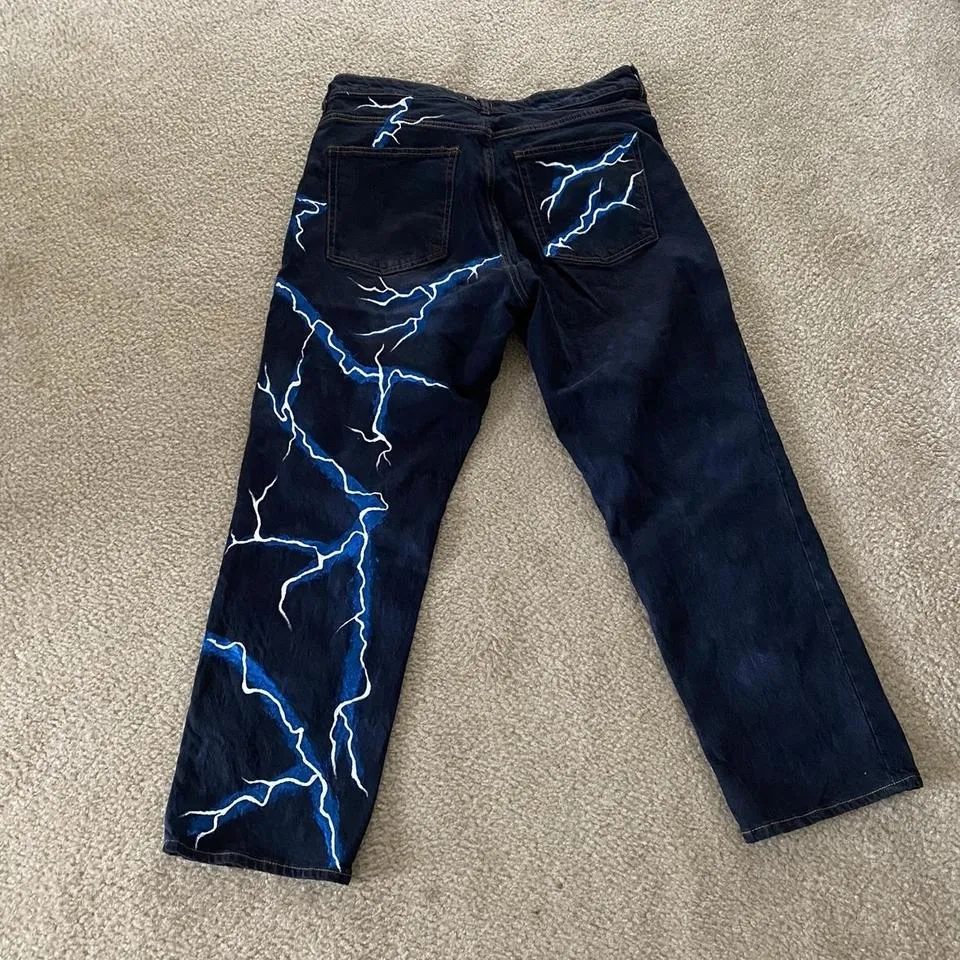 Unbranded Men's Navy and Blue Jeans