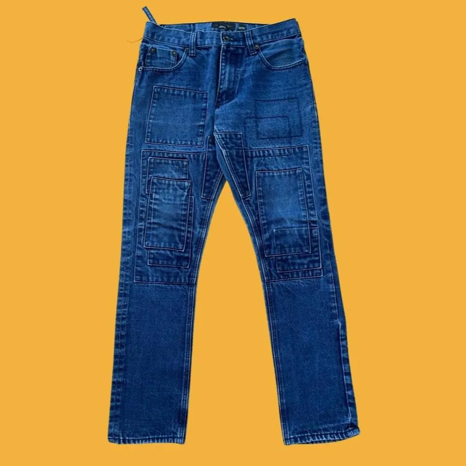 Unbranded Men's Blue and Navy Jeans
