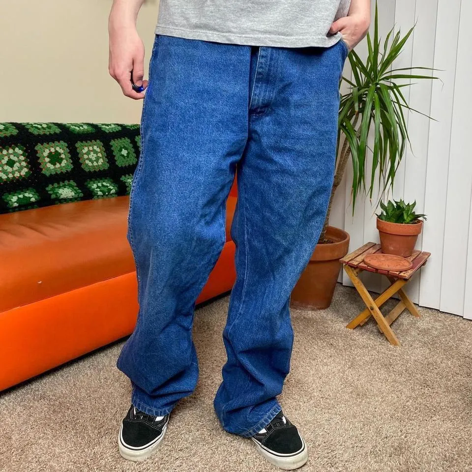 Unbranded Men's Blue and Navy Jeans