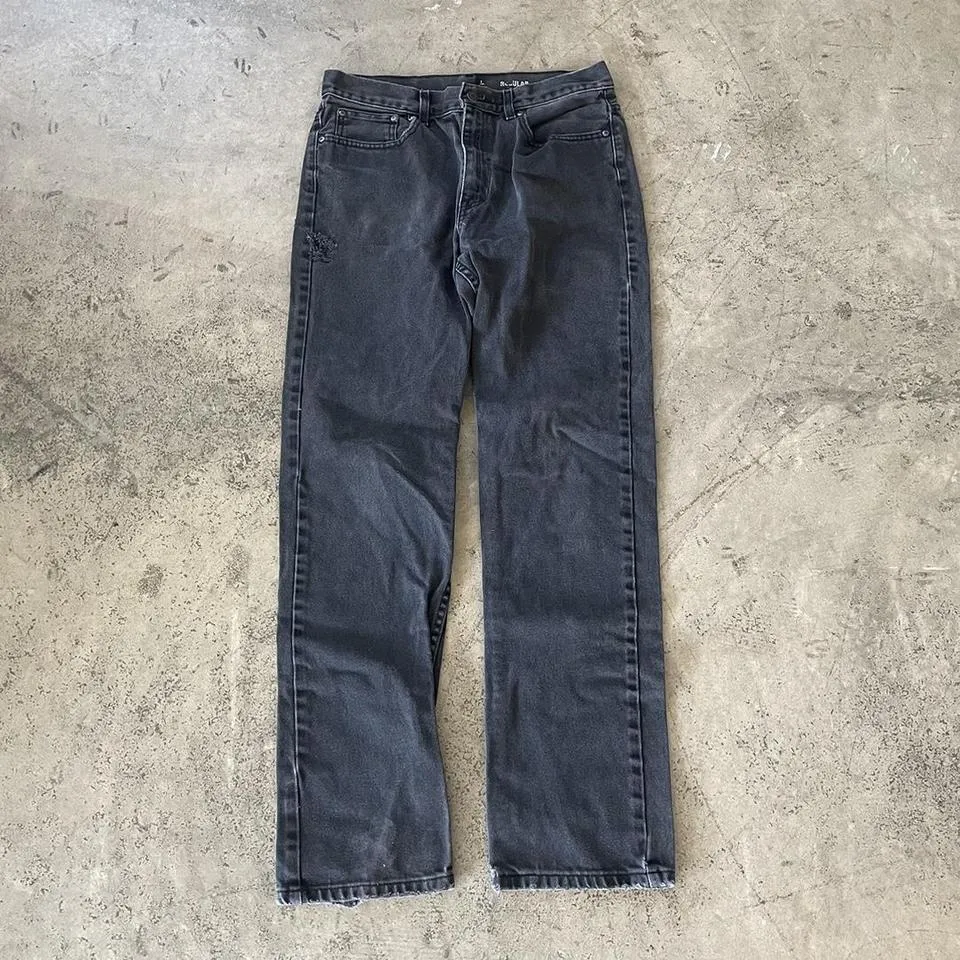 Unbranded Men's Black and Grey Jeans