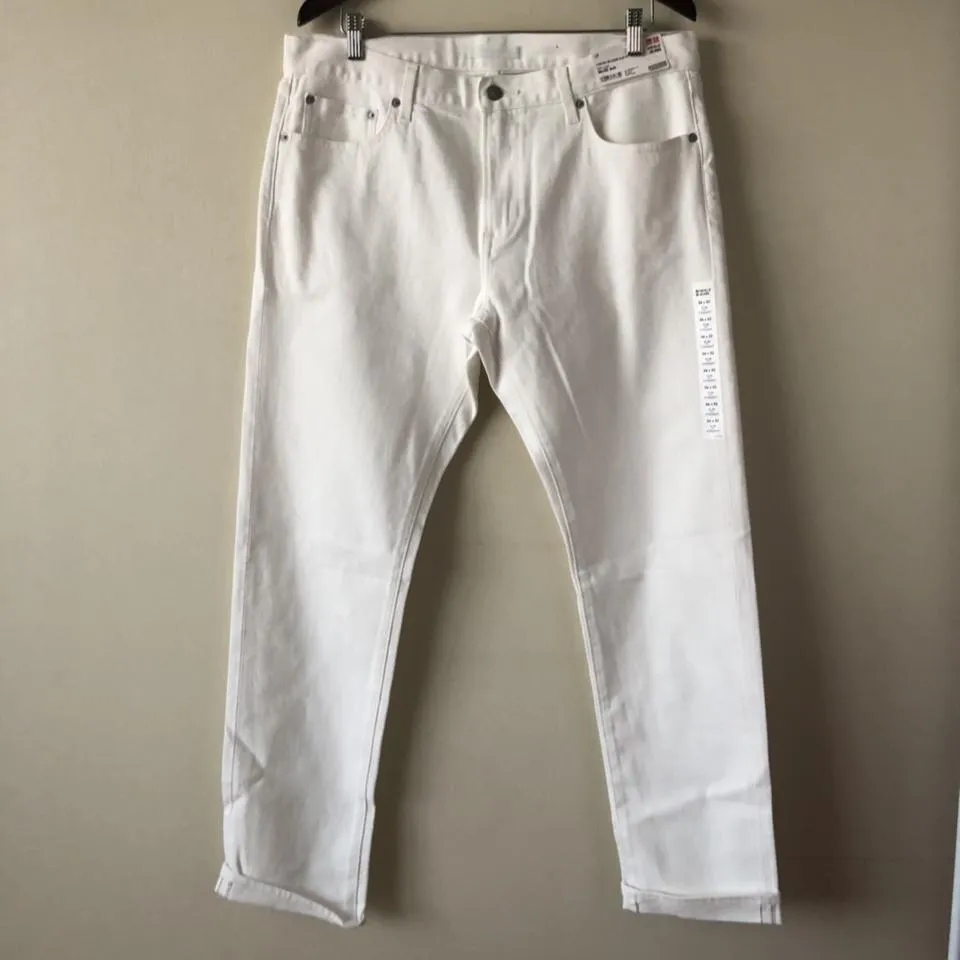 UNIQLO Men's White Jeans