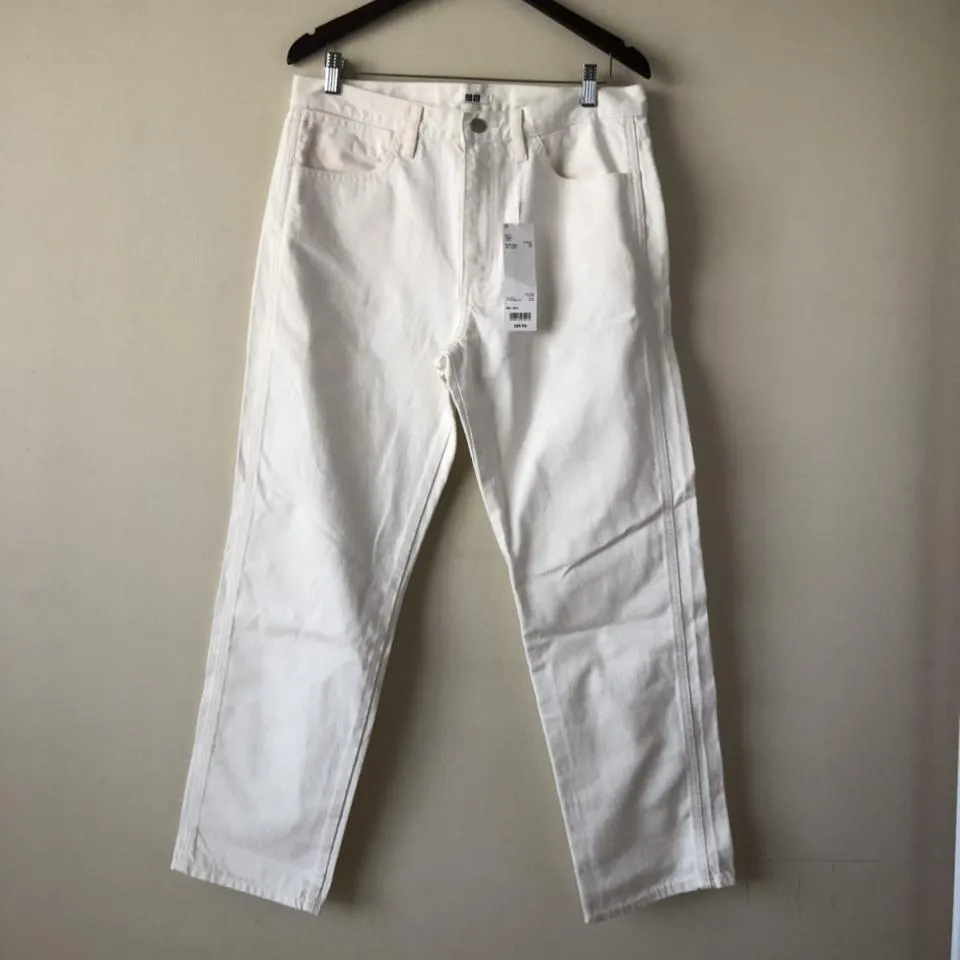 UNIQLO Men's White Jeans