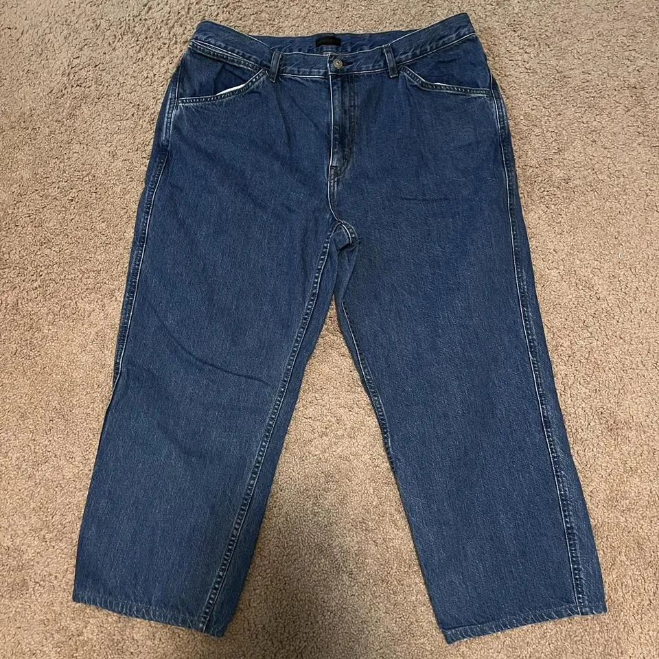 UNIQLO Men's Blue and Navy Jeans