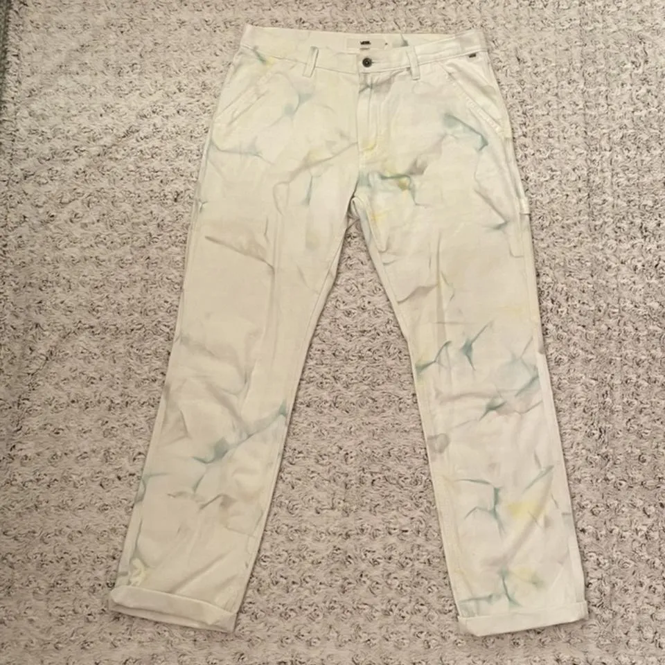 Vans Men's Silver and Cream Jeans