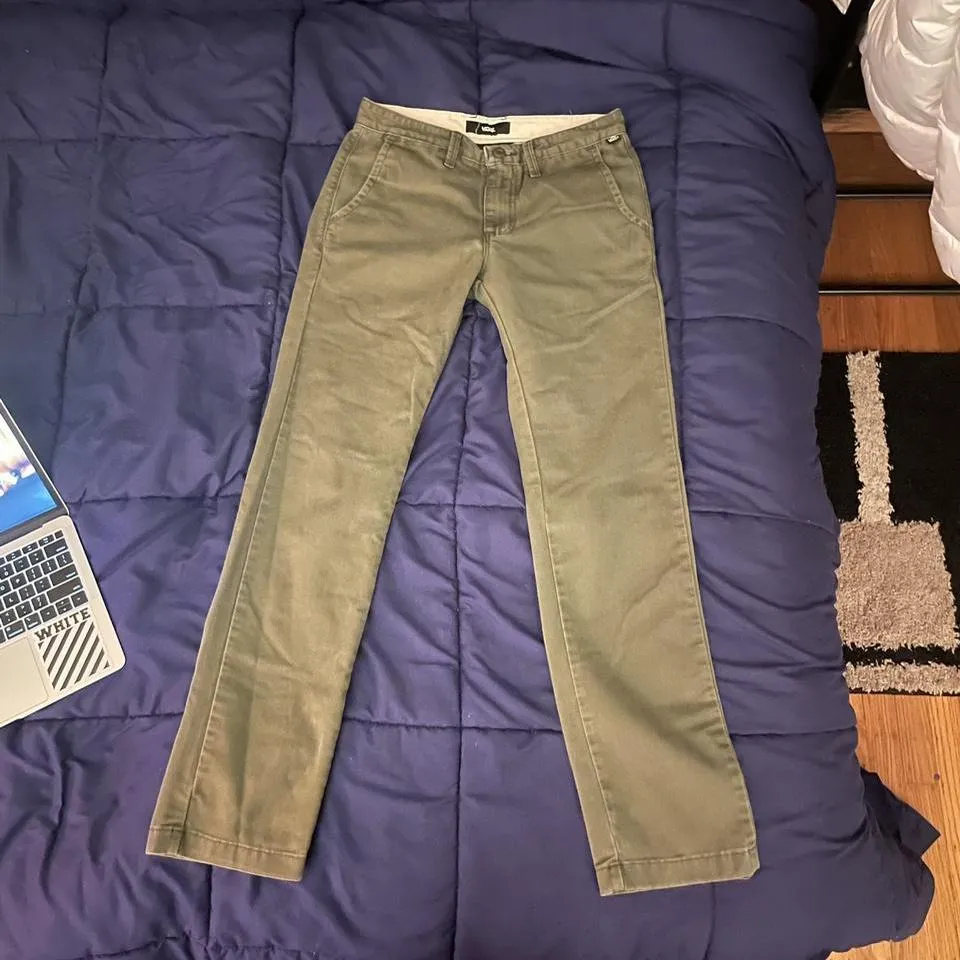 Vans Men's Khaki and Green Jeans
