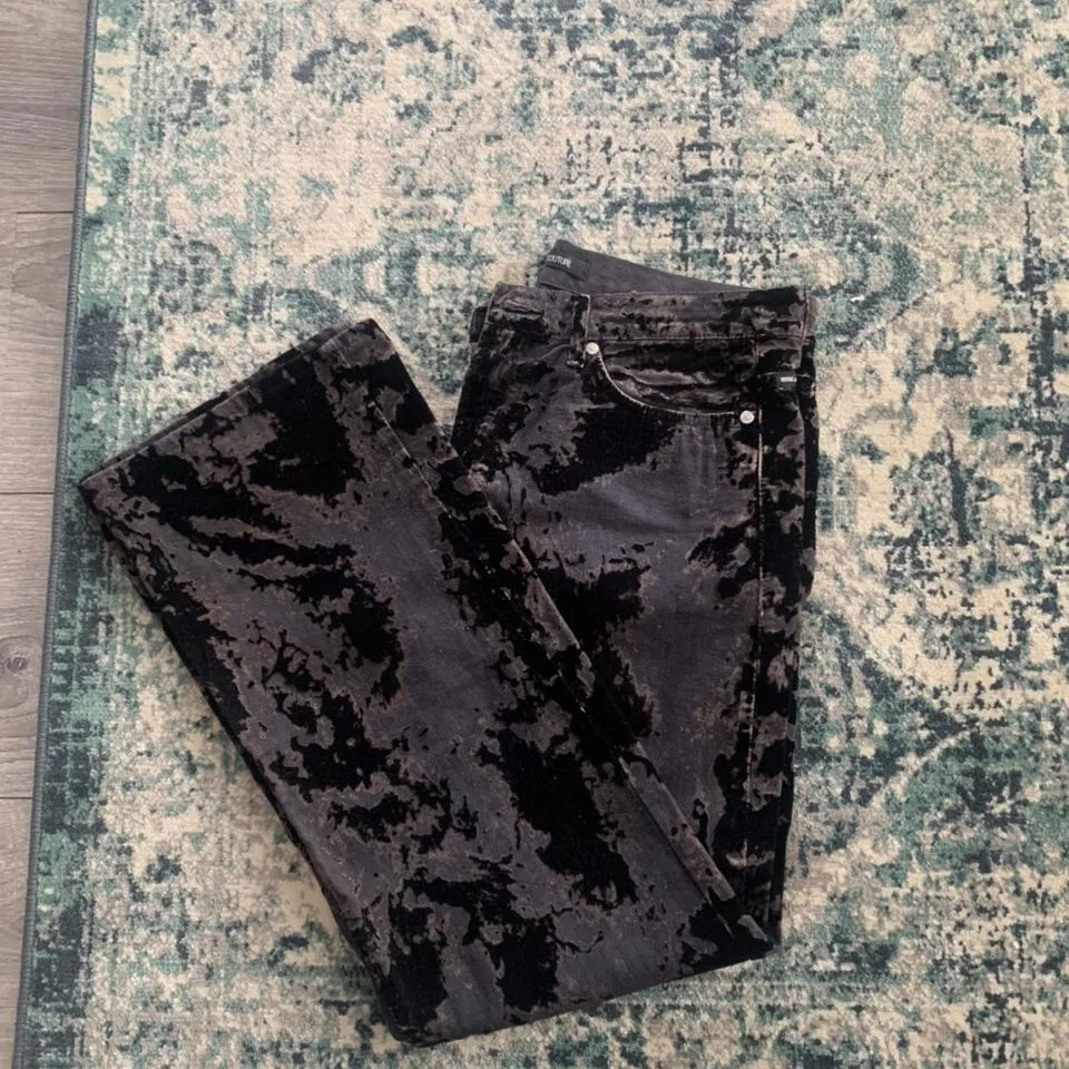 Versace Men's Black and Brown Jeans