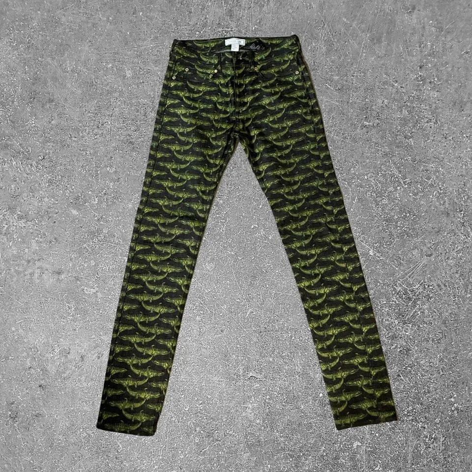 Versace Men's Black and Green Jeans