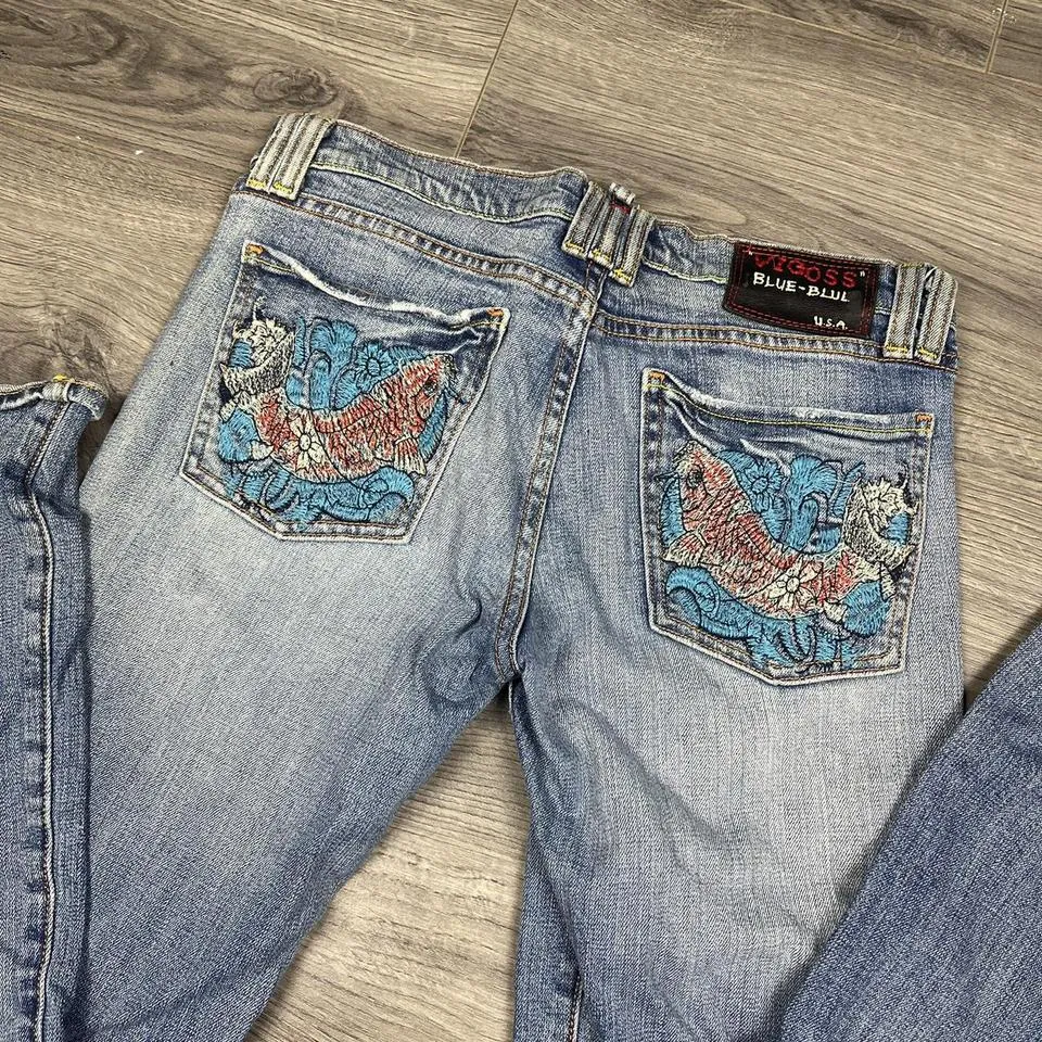 Vigoss Men's Blue and Navy Jeans