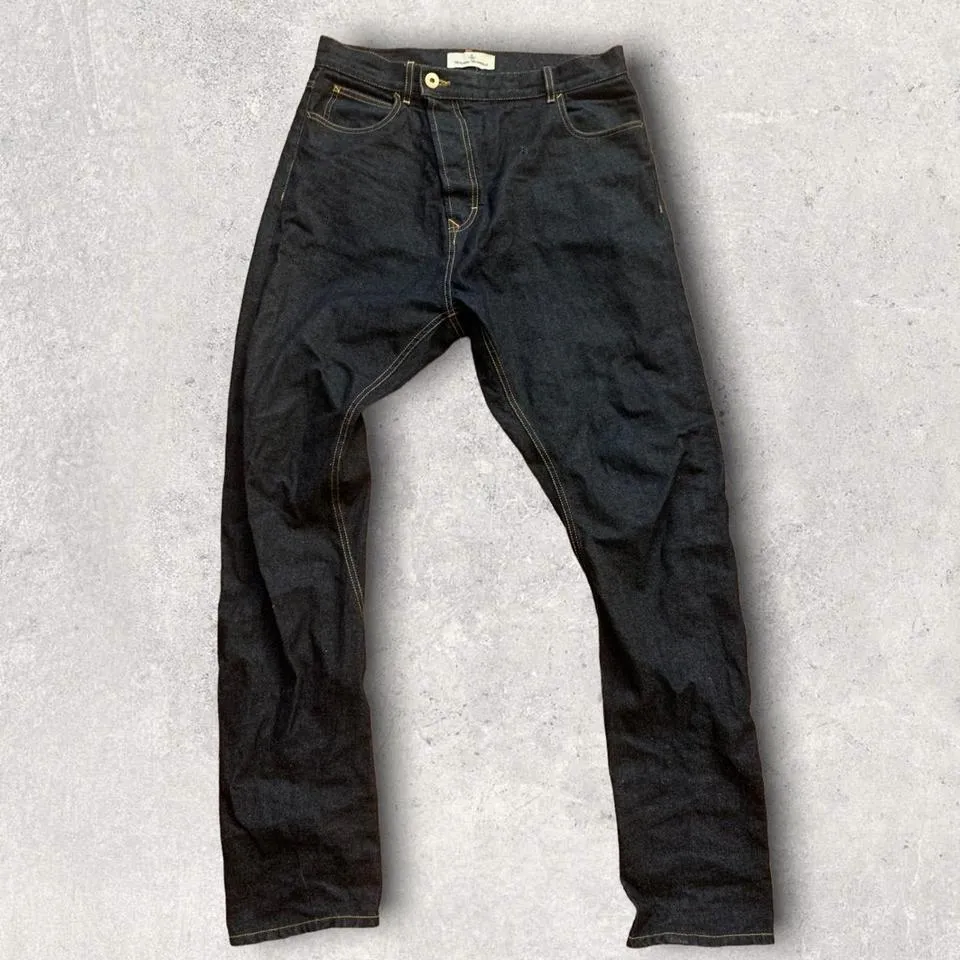 Vivienne Westwood Men's Navy and Yellow Jeans