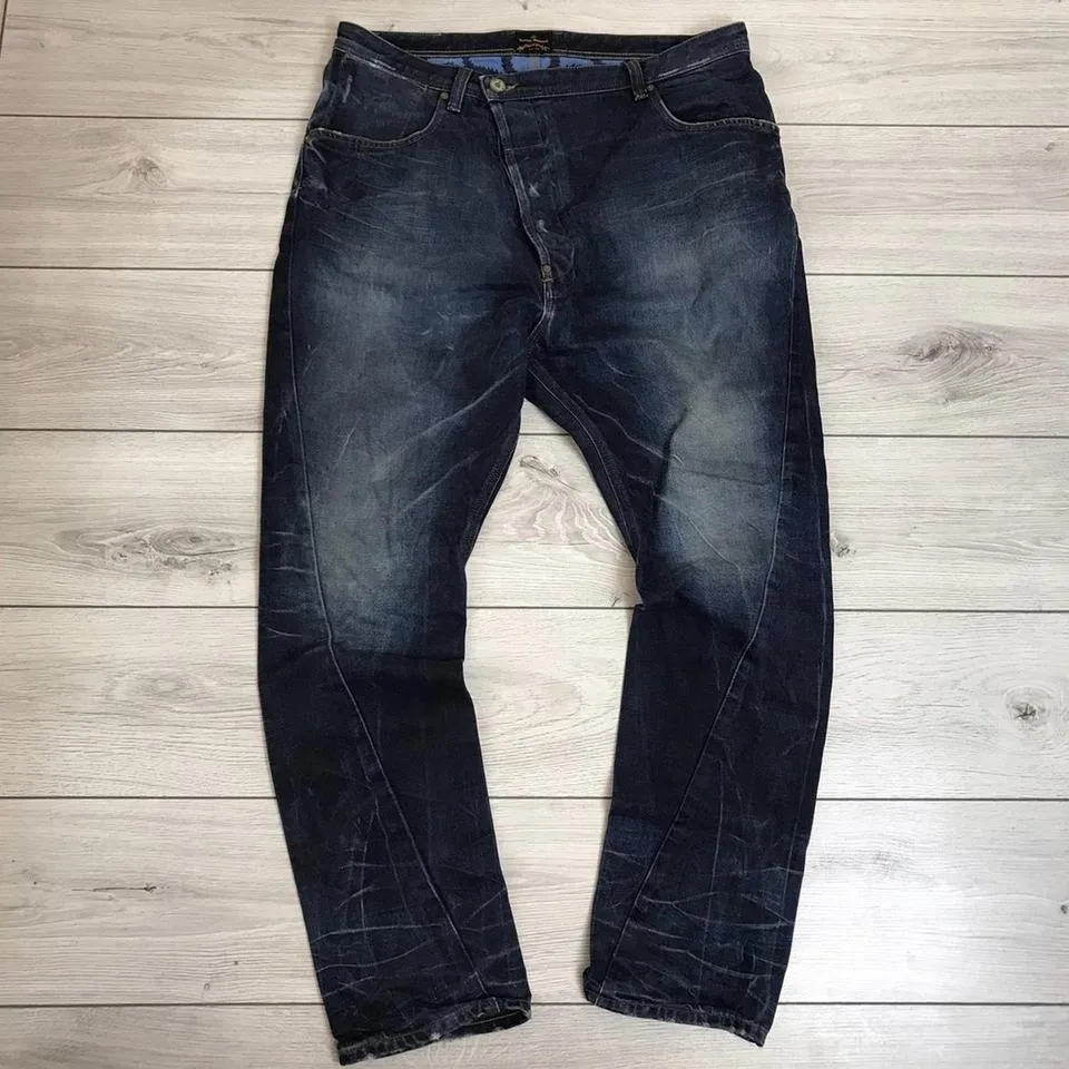 Vivienne Westwood Men's Navy and Blue Jeans
