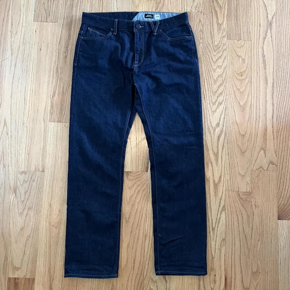 Volcom Men's Navy and Blue Jeans