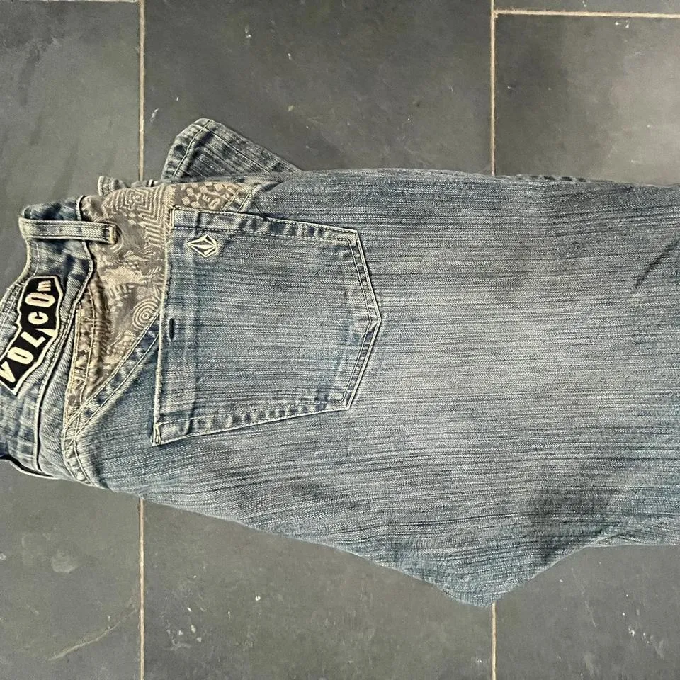 Volcom Men's Grey and Blue Jeans