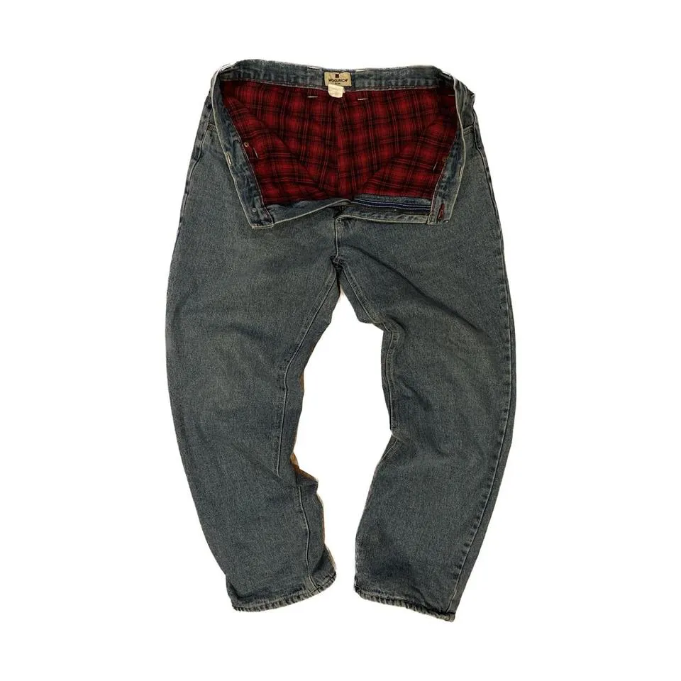 Woolrich Men's Blue and Red Jeans