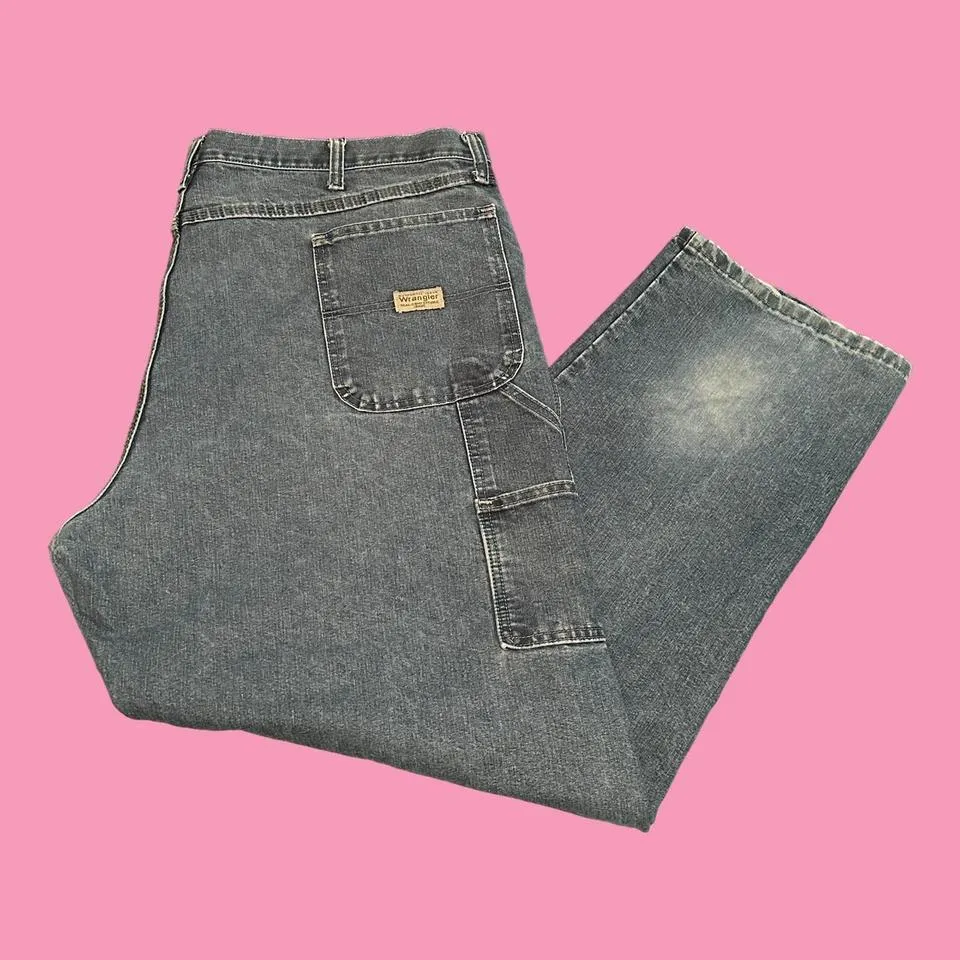 Wrangler Men's Blue and Navy Jeans