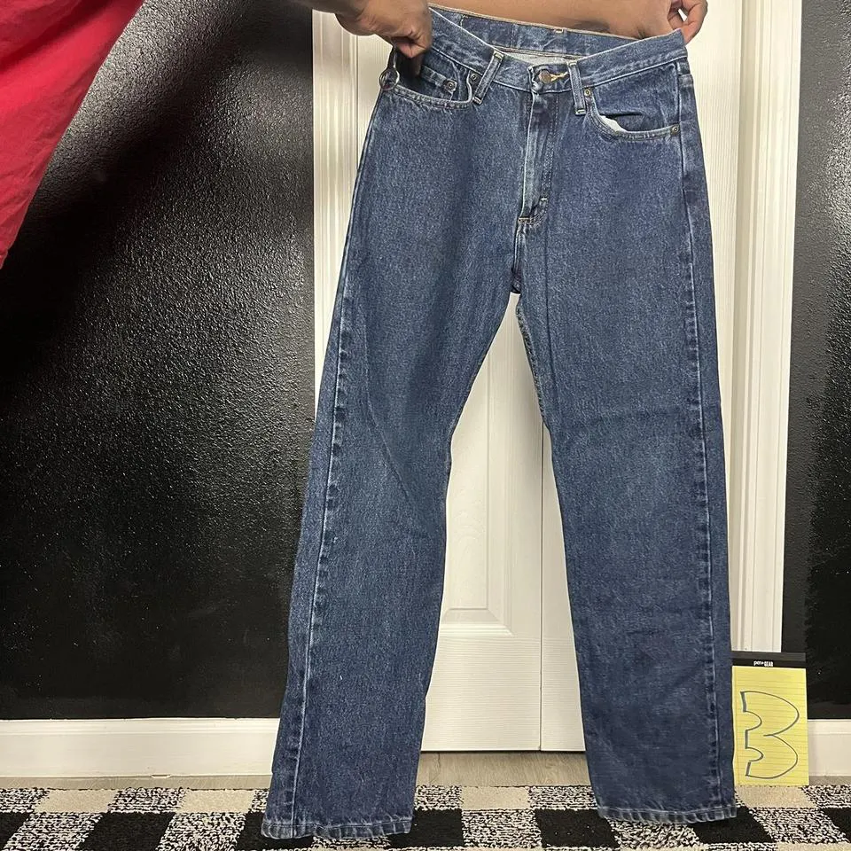 Wrangler Men's Navy and Blue Jeans