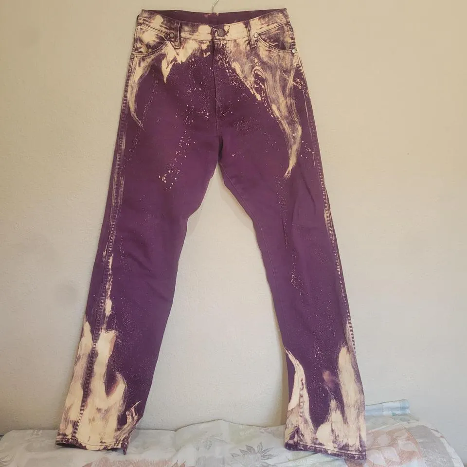 Wrangler Men's Purple and Cream Jeans