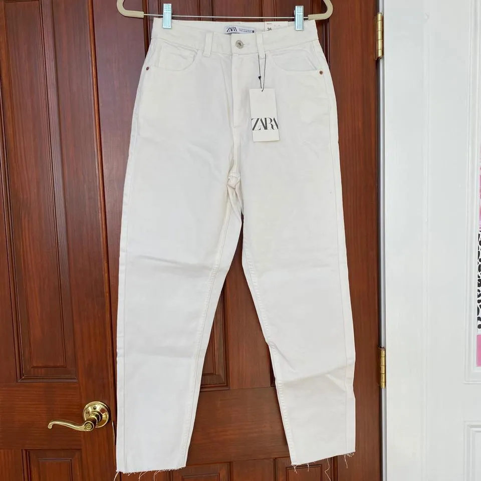 Zara Men's White Jeans