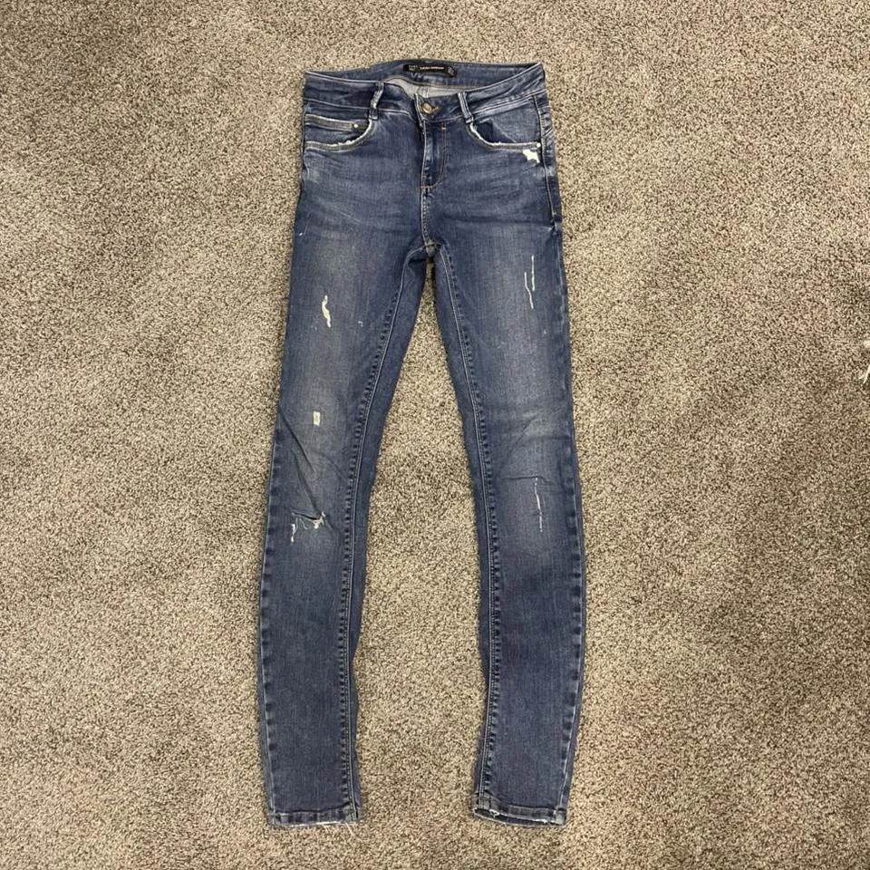 Zara Men's Blue and Navy Jeans