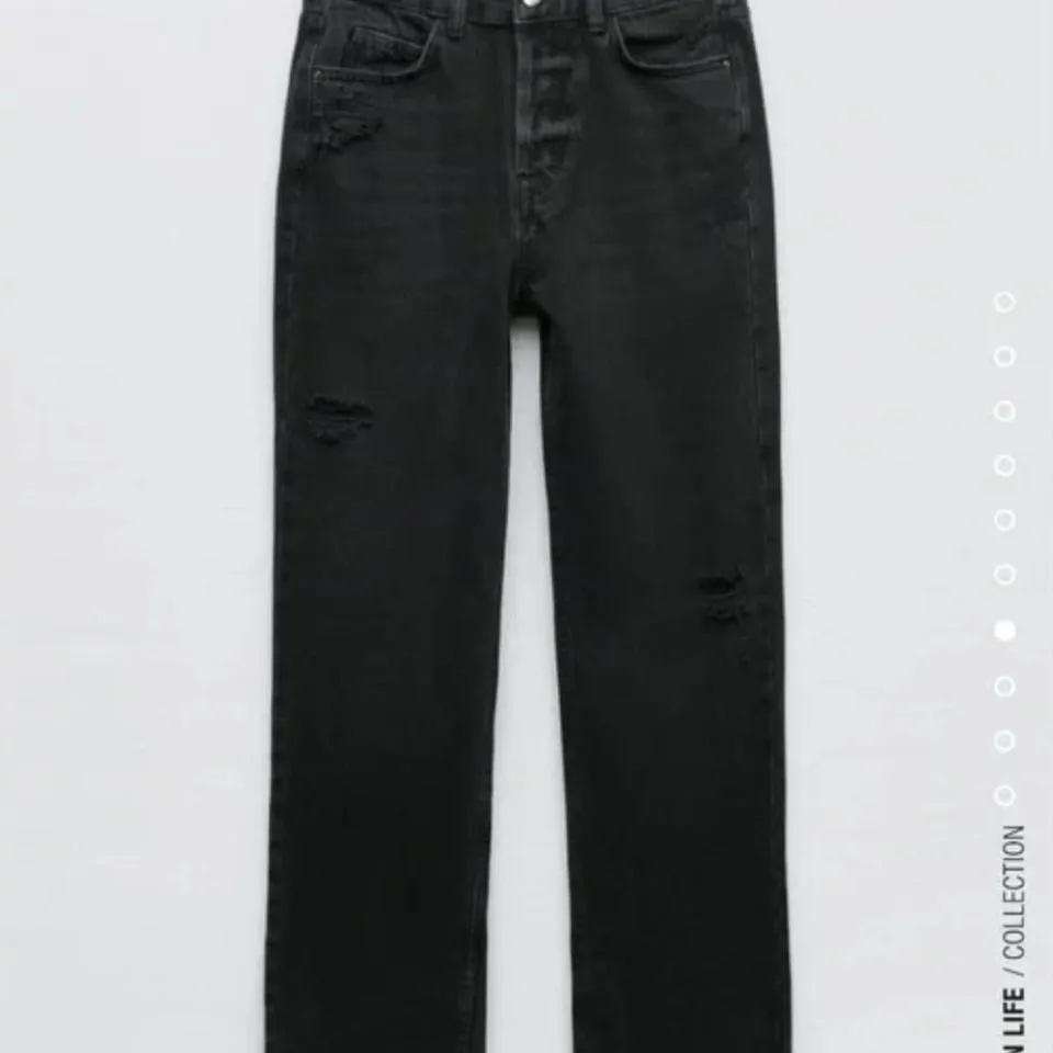 Zara Men's Grey and Black Jeans