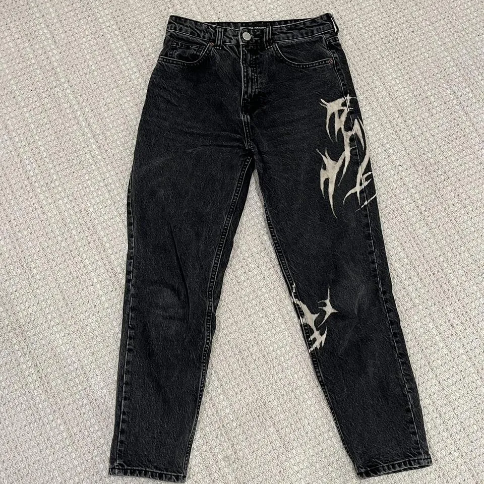 Zara Men's Black and Grey Jeans