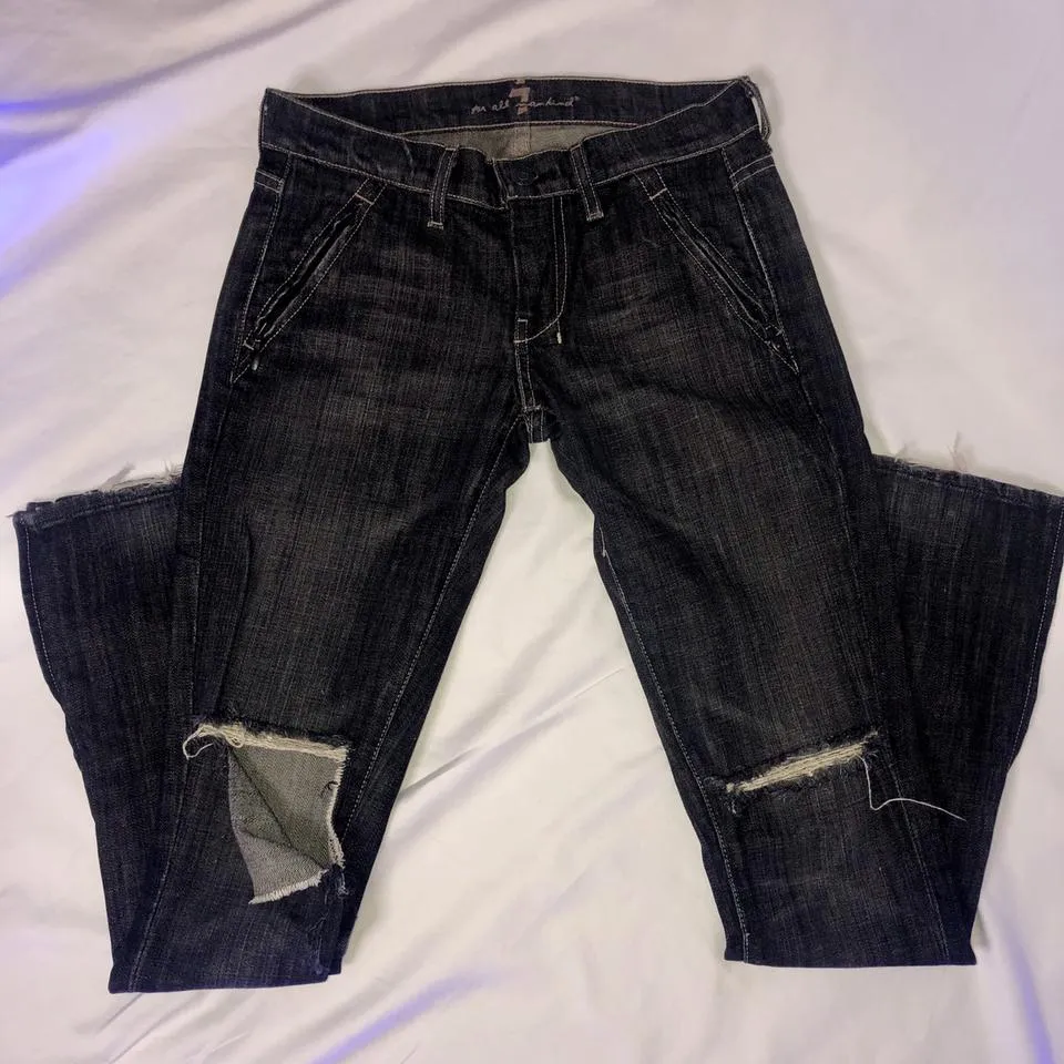 7 For All Mankind Women's Black Jeans